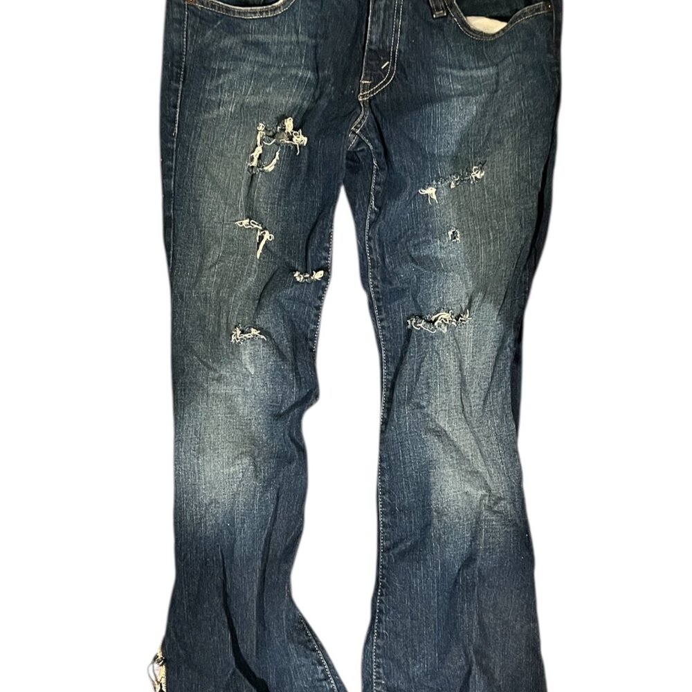 Levi’s 524 Too Superlow Flare Women’s Jeans Size 11 M – Y2K Low‑Rise Dark Wash